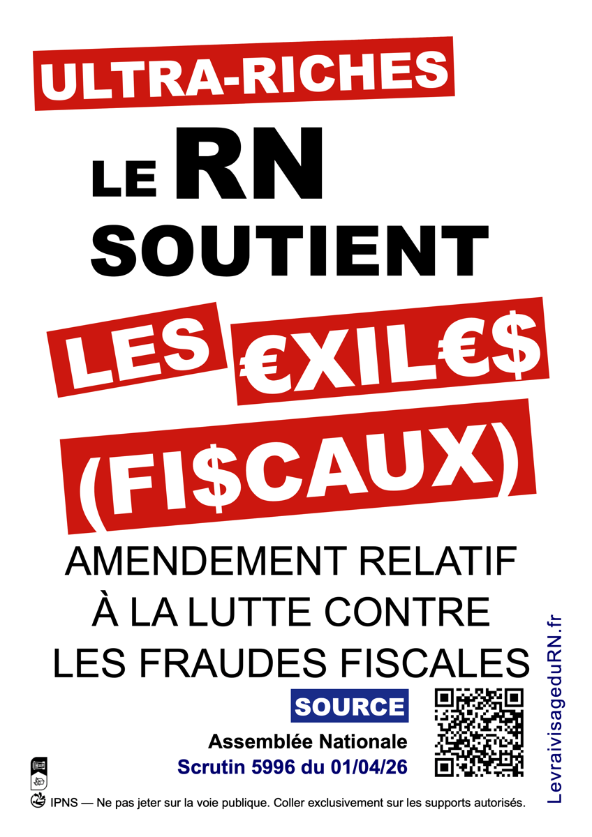 Le RN soutient l'Exil Fiscal