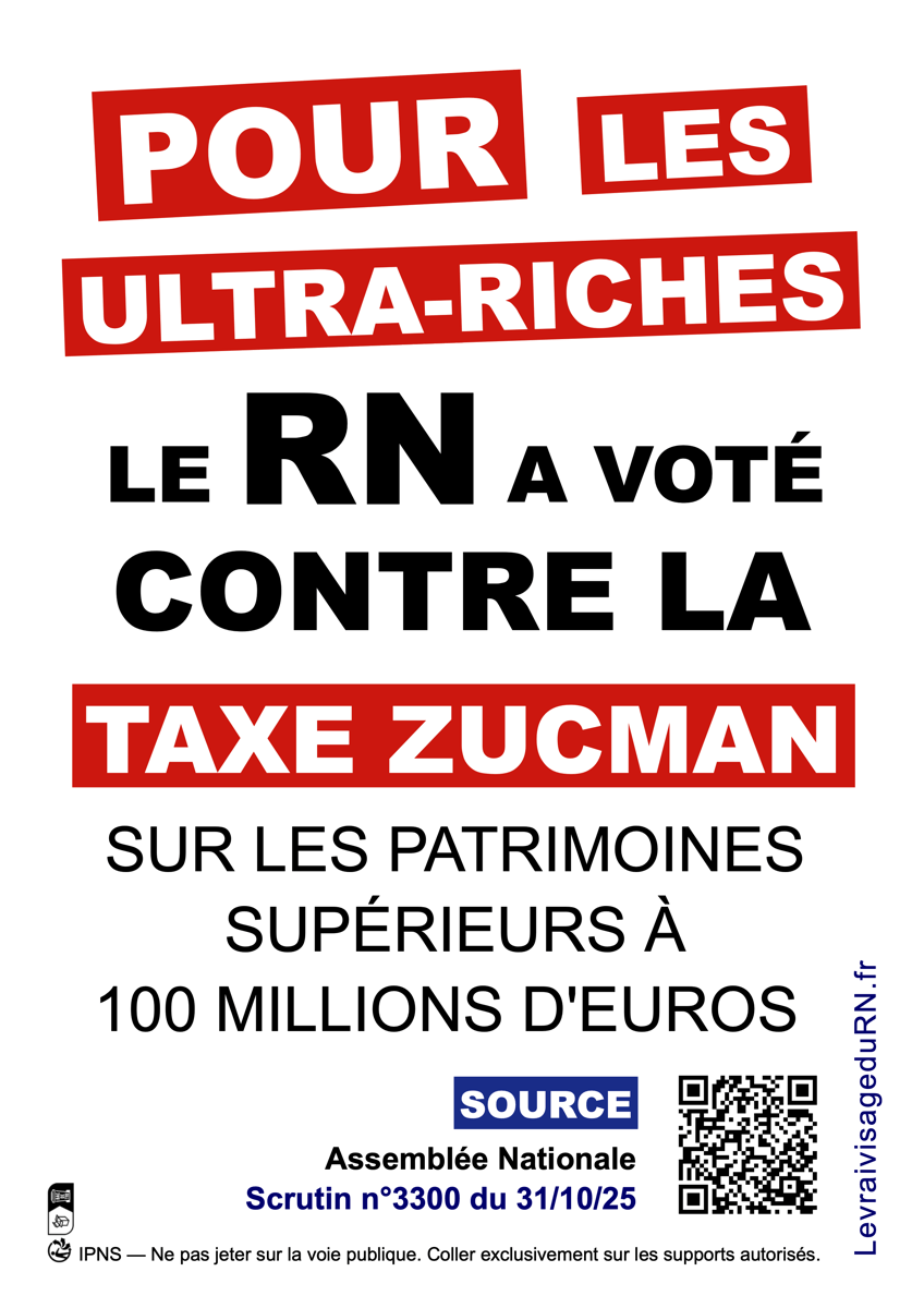 Le RN a voté contre la taxe Zucman