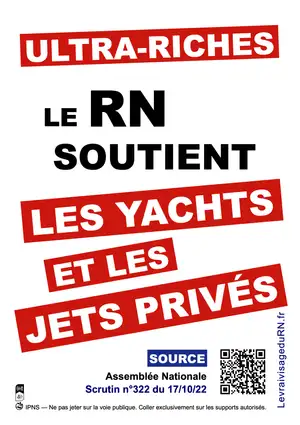Le RN soutien les Yachts et les jets privés