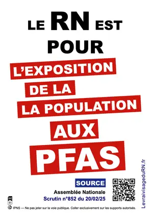 Le RN est OK pour l'exposition de la population aux PFAS