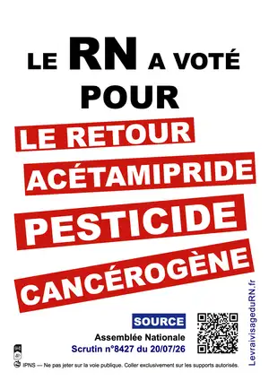 Le RN a voté pour un pesticide cancérogène : l'acétamipride
