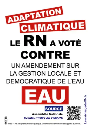 Le RN vote CONTRE le partage démocratique de l'eau