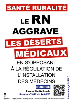 Le RN aggrave les déserts médicaux