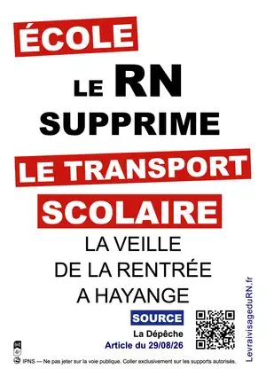 Le RN supprime le transport scolaire la veille de la rentrée