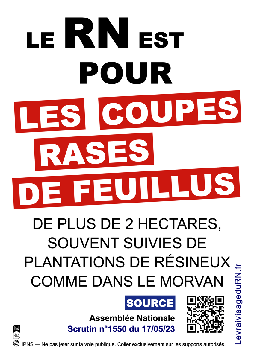 Le RN est pour les coupes rases de feuillus de plus de 2ha