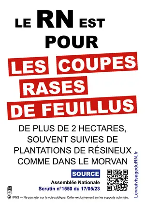 Le RN est pour les coupes rases de feuillus de plus de 2ha